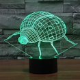 thumbnail image 2 of 3d Linda Mariquita Insecto Luz Nocturna 7 Cambio de Color Led Mesa Lámpara de Escritorio Acrílico Plano Abs Base Usb Cargador Decoración Del Hogar Juguete Brithday Navidad Niño Niños Feliz Sencillez, 2 of 4