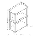 thumbnail image 6 of Furinno Multipurpose 23.6"W x 11.6"D x 29.6"H 3-Shelf Freestanding Shelves, Amber Pine and Black, 6 of 6