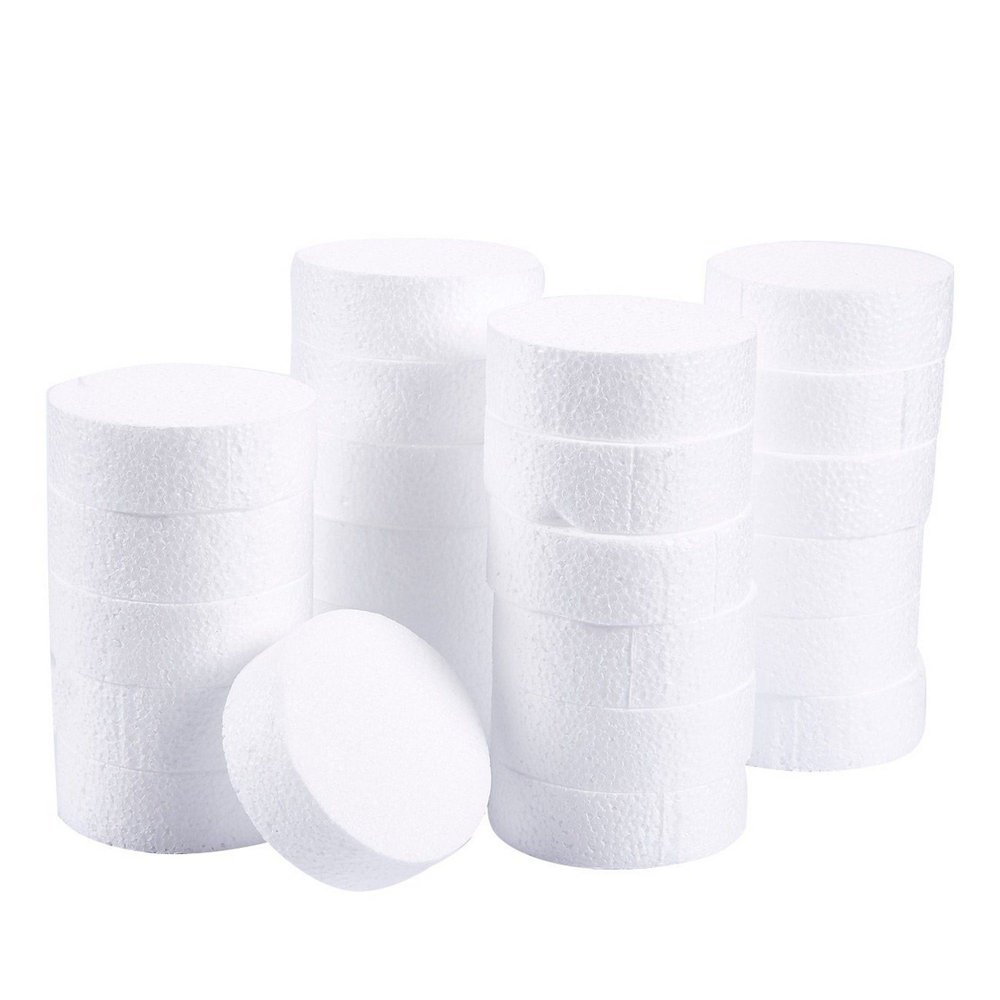 Craft Foam Circle 24Pack Polystyrene Foam Disc Foam Round for