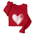 thumbnail image 4 of Say 'Love' with Hearts! Women's Red Valentine's Day Hoodie Soft and Romantic Pullover Red S, 4 of 5