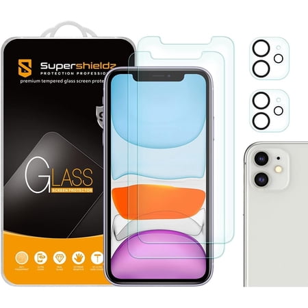 Supershieldz Anti Glare (Matte) Tempered Glass Screen Protector Designed for Apple iPhone 11 (6.1 inch) + Camera Lens, Anti Scratch, Bubble Free (2 Pack)
