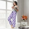 thumbnail image 5 of KLL Purple argyle Womens Print Pajama Pants Soft Pajama Bottoms for Women Cozy Lounge Pants-Large, 5 of 6