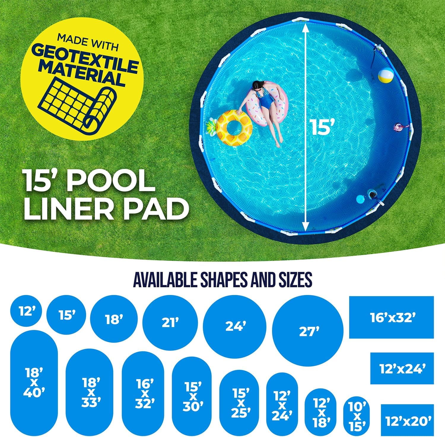 Shop Square 15-Foot Pool Liner Pad for Above Ground Pools