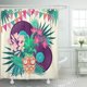 thumbnail image 1 of ABPHQTO Piña con gafas de sol Discos de vinilo Hojas de palma Rosa Frangipani Plumeria Flor Cortina de ducha Cortina de baño 165x180 cm ABPHQTO PKNMT66x72Shower-13689, 1 of 2
