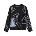 thumbnail image 1 of ITFABS Tricots d'Automne pour Adultes, Imprimé Dinosaure Dessin Animé Col Rond Manches Longues, 1 of 6