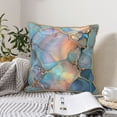 thumbnail image 6 of Susaid Pastel Abstract Fluid Art Print Velvet Throw Pillow Covers Home Art Deco Pillowcase Square Pillow Case Cushion Cover for Bed Sofa Living Room Car Indoor and Outdoor-16"x16", 6 of 8