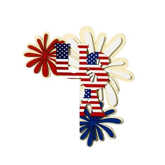 Letters for Wall decor, Wooden Letters for Wall decor, Patriotic decor, 4Th of July decorations, 10X16 in Solid Wood, Front Door decorations, 1 Pc