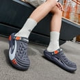 thumbnail image 3 of Men's Close Toe Platform Sandals Wide Width Breathable Slip on Clogs Lightweight Non Slip Garden Work Shoes Gray Size 8, 3 of 7