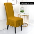 thumbnail image 3 of PiccoCasa Elastic Spandex Chair Slipcover Elegant Ruffled Seat Cover, Orange, 3 of 8