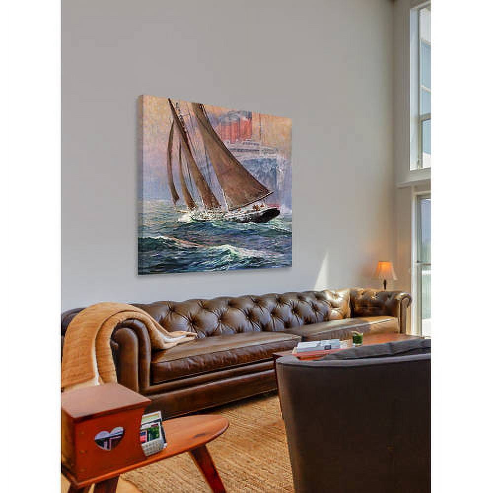 "Watch Those Waves!" Painting Print on Wrapped Canvas