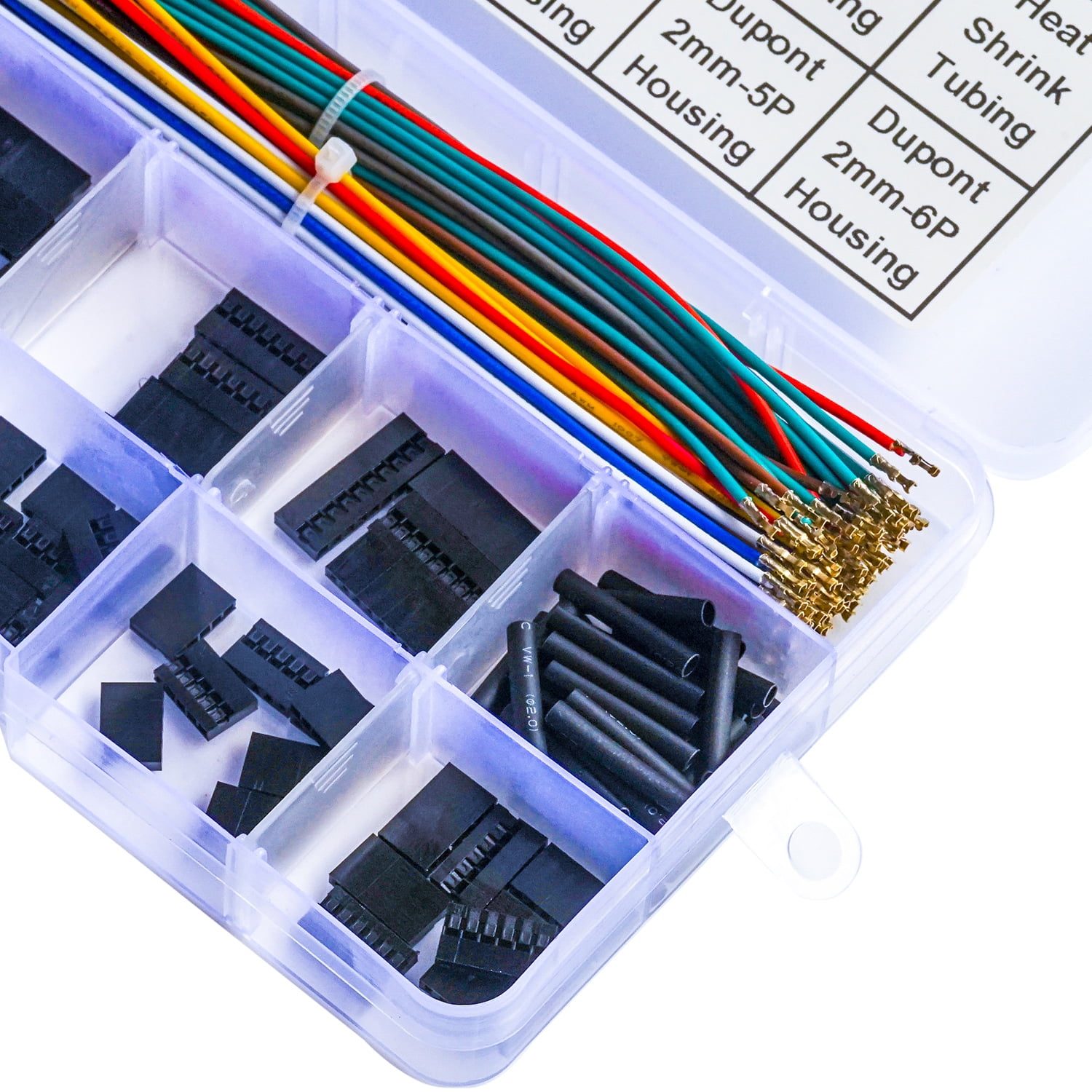 Keszoox Dupont 2.0mm Cable Connector Kit 24AWG Premium Pre-Crimped Cables