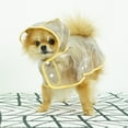 thumbnail image 4 of SUSSEXHOME Pets Dog Raincoats with Hood - Transparent Dog Rain Jacket with Snap Fastenings - Waterproof Raincoat for Dogs - Yellow / XS, 4 of 7