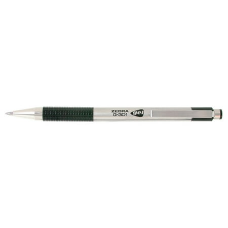 Zebra G301 Gel Retractable Medium Point Black Roller Ball Pen G