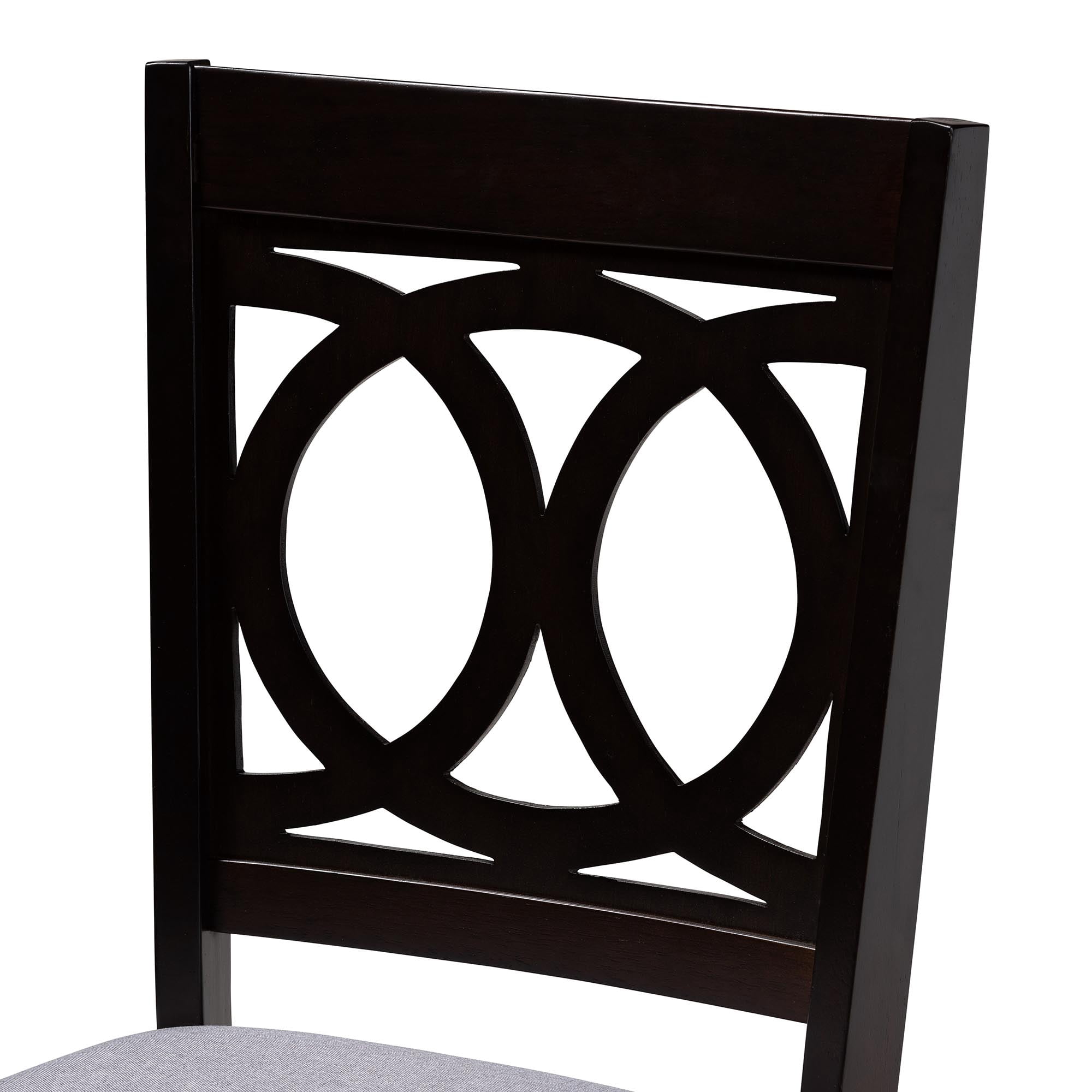 Baxton Studio Kara Modern Dining Set, 5-Piece, Espresso Brown