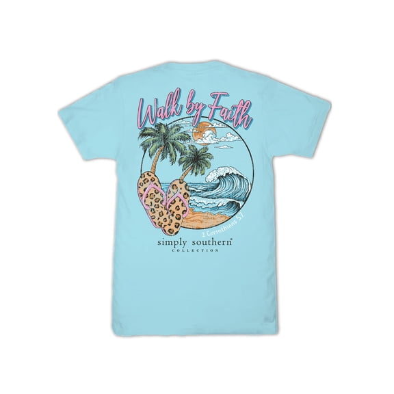 Simply Southern Walk By Faith Beach Agean T-Shirt