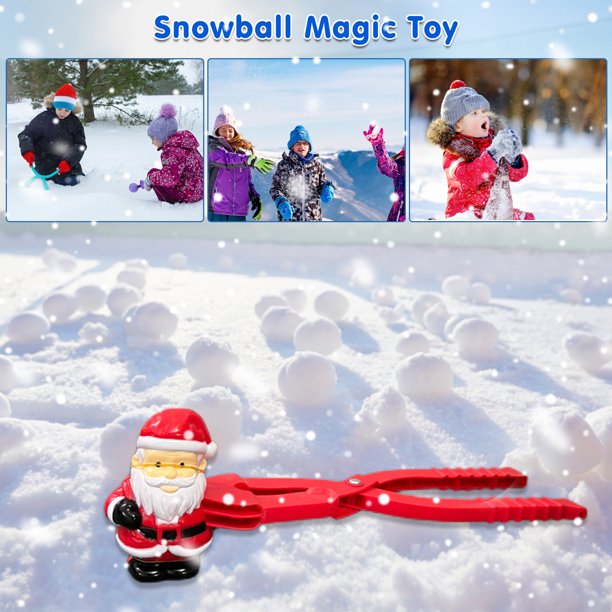 Bolas de nieve Clips Plástico Invierno Niños Bola de nieve Peleas Juguetes (38cm Santa Claus)