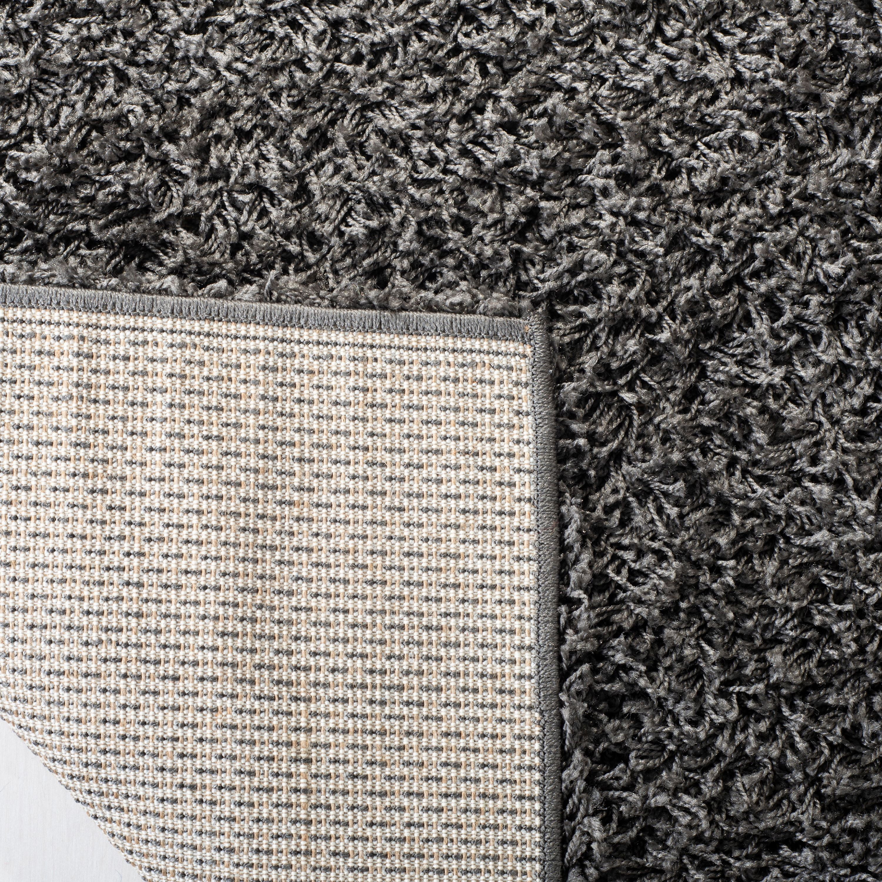 SAFAVIEH Lavena Solid Plush Shag Area Rug, Dark Grey, 10' x 14'