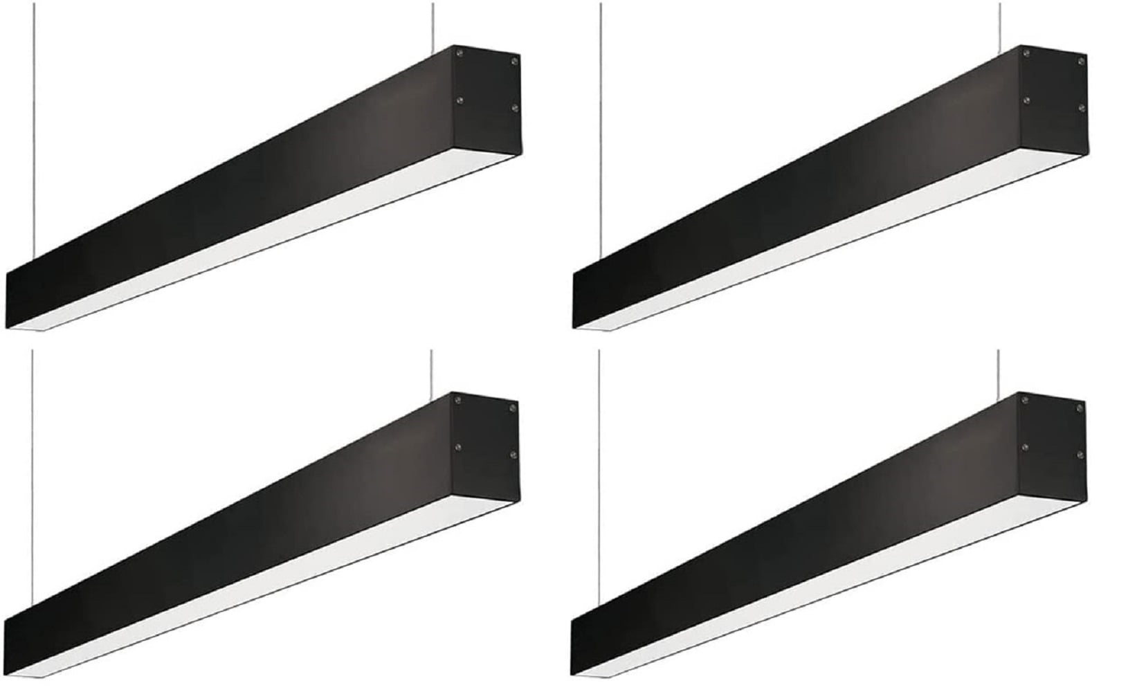 Light Blue USA 4FT LED Linear Pendant Light Fixture, Suspended Light