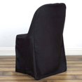 thumbnail image 4 of Efavormart 5PCS Black Linen Polyester Folding Chair Cover Dinning Chair Slipcover For Wedding Party Event Banquet Catering, 4 of 5