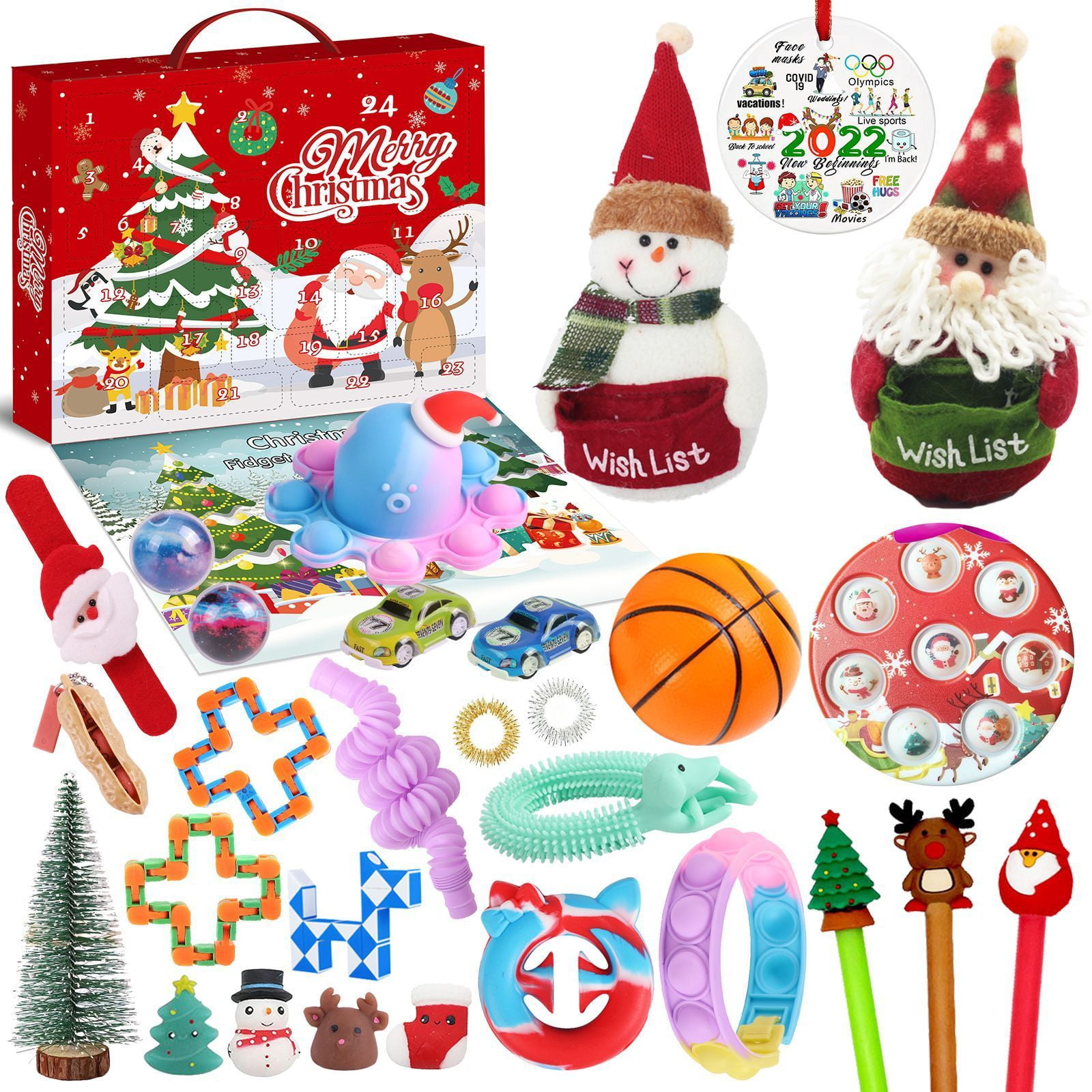 Christmas Advent Calendar for Kids 24 Day Fidget Countdown Calendar