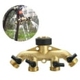 thumbnail image 3 of DYNWAVECA Garden Hose Splitter Solid Brass Hose Connector 3/4'' Hose Spigot Adapter , Golden, US Thread, 3 of 10