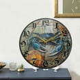thumbnail image 5 of WOBOGO Blue Crab Acrylic Wall Clock Battery Operated 11.9in Silent No Tick Bedroom Living Room Office Classroom Decoration, 5 of 10
