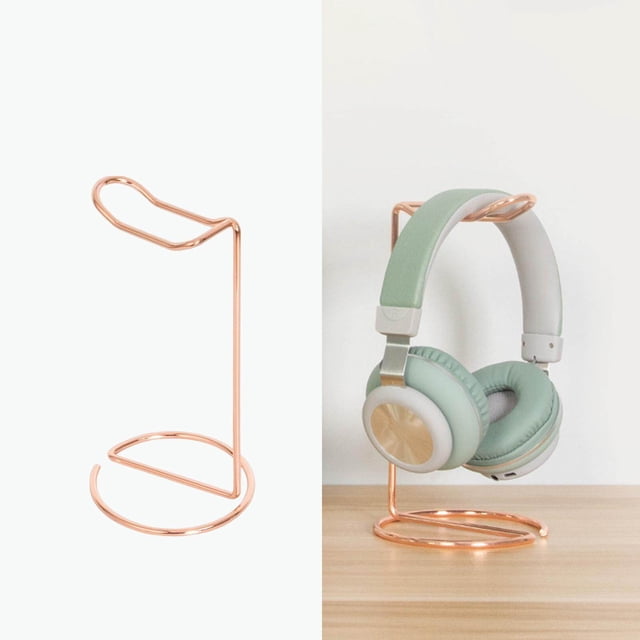 pitrice Headset Holder Portable Earphone Mount Rack for PC Gaming Office Headphones Rose Gold