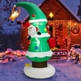 thumbnail image 1 of Gymax 8FT Christmas Inflatable Tree & Santa Claus Yard Decor w/ Air Blower & LED Lights, 1 of 10