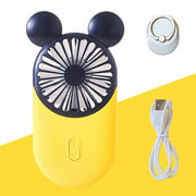 Clairlio Mini Fan Summer Cooling Fan Handheld Personal Fan with LED Light (Yellow) - image 9 de 9