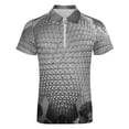 thumbnail image 4 of EPCOT Ball Black And White Men Zipper T-shirt Summer Casual Short Sleeve T-shirt Top, 4 of 7