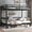 Queen over Queen, variant on Leumius Metal Bunk Bed Queen over Queen,Heavy Duty Bunk Bed with Pull-out Bed,Space-Saving/Noise Reduced/No Box Spring Needed,Black