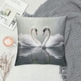 thumbnail image 2 of Creowell Swans Water Heart Shape Fashion Style Dirt-Resistant Short Plush Throw Pillow Covers for Couch Sofa Bed Living Room Bedroom Home Decor 1PC 20x20in, 2 of 5