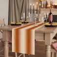 thumbnail image 2 of Burnt Orange Ombre Short Table Runner 36 Inches Long,Modern Abstract Art Farmhouse Gradient Cotton Linen Table Runners Dresser Scarves,Tabletop Scarf Furniture Cover for Home Dinner Party 13"x36", 2 of 8