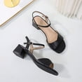 thumbnail image 6 of hoksml Women's Square Toe Block Heel Sandals, Adjustable Ankle Strap Dress Shoes, Multicolor, 6 of 9