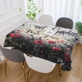thumbnail image 5 of YAZAOO Square Tablecloth Seamle Of Red Roses Pattern Pattern Tableclothes, 5 of 9