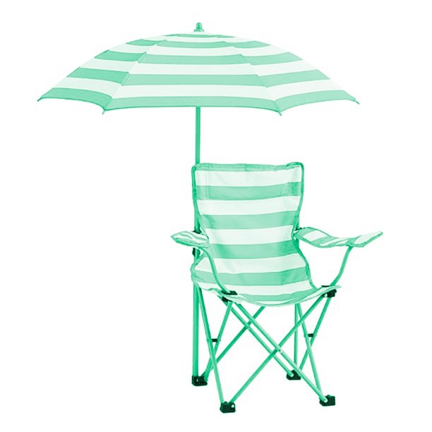 Kids Rugby Stripe Beach Chair With Umbrella Walmart Com Walmart Com
