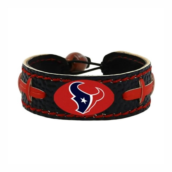 NFL Houston Texans Équipe Couleur Sport Équipe Logo Gamewear Cuir Bracelet de Football