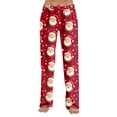 thumbnail image 7 of Hearthz Christmas Pajamas Pants for Women Winter Soft Elastic Waist Pijama Pants Warm Cozy Xmas Pj Bottoms Lounge Pants Pajama Pants, 7 of 7