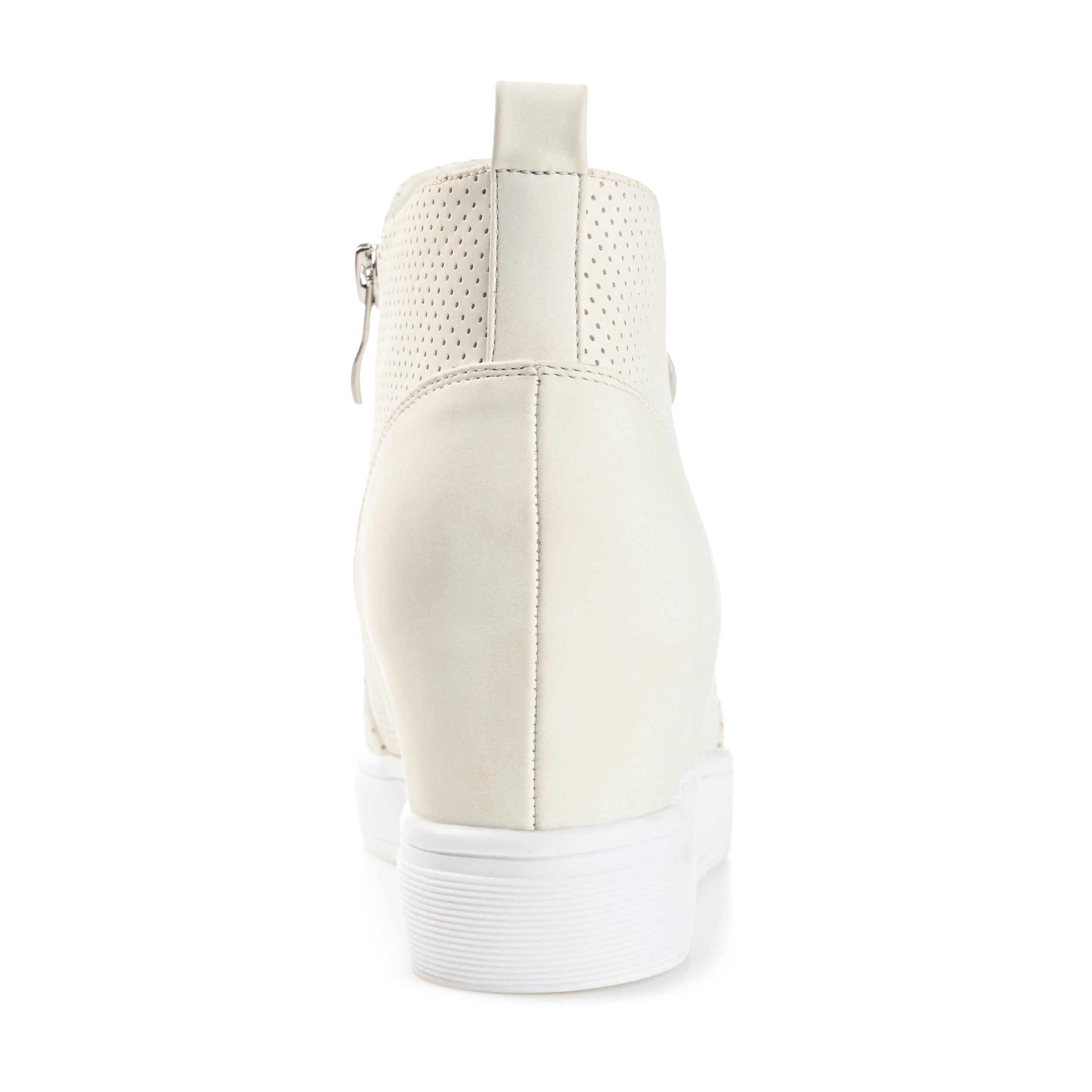 Journee Womens Pennelope Round Toe Double Zip Wedge Sneakers, Widths Available