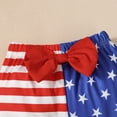 thumbnail image 5 of Karoyedx Toddler 4th of July Outfit Girls Clothes 4th of July Outfits Patriotic T Shirts + American Flag Pleated Pants 2 Piece Set Spring Summer Outfit White Size,2-3 Years, 5 of 6