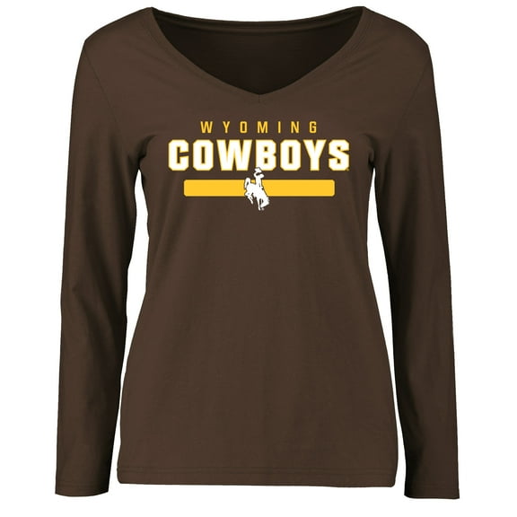 Women's Brown Wyoming Cowboys Team Strong Long Sleeve T-Shirt
