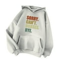 thumbnail image 2 of Sorry Can't Horses Bye Hoodies for Women Long Sleeve Horse Lover Hooded Sweatshirt with Pockets Pullover Tops, 2 of 4