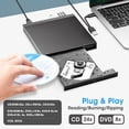 thumbnail image 3 of Unidad externa de CD DVD ROOFULL USB 3.0 y USB-C con lector de tarjetas SD, 3 of 7