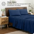 thumbnail image 2 of Bare Home Pillowcase Set - Envelope Closure - Premium 1800 Collection - Double Brushed - Ultra Soft - Queen Size, Dark Blue, 2 Count, 2 of 6