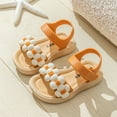 thumbnail image 2 of Girls'sandals Kids Toddle Girls Summer Princess Sandals Thickened Soft Sole Breathable Lightweight Beach Sandals Infant Sandals Orange 10 Years-11 Years, 2 of 4
