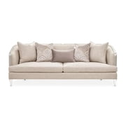 Michael Amini Camden Court Sofa - Natural Flax/Platinum