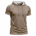 thumbnail image 5 of Hilenly Mens Short Sleeve Athletic Hoodie Lightweight Pullover Sweatshirt Hooded Workout Shirts for Gym, 5 of 9