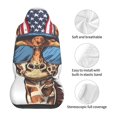 thumbnail image 5 of Honeii American Giraffe Style Print Car Seat Covers 2 Pieces, Full Set Universal Seat Covers for Cars, Waterproof Auto Seat Protectors, 5 of 7