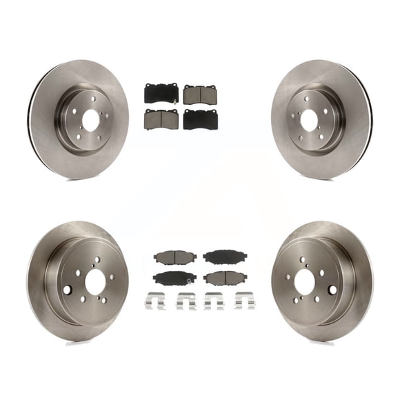 Front Rear Disc Brake Rotors And Ceramic Pads Kit For Subaru Impreza