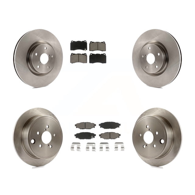 Front Rear Disc Brake Rotors And Ceramic Pads Kit For Subaru Impreza